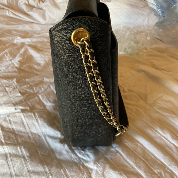 Chanel Black Small Caviar Perforated Calfskin Hobo - Picture 6 of 11